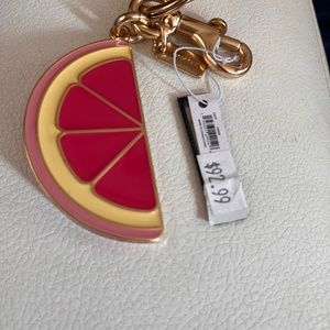 NWT Coach grapefruit key chain